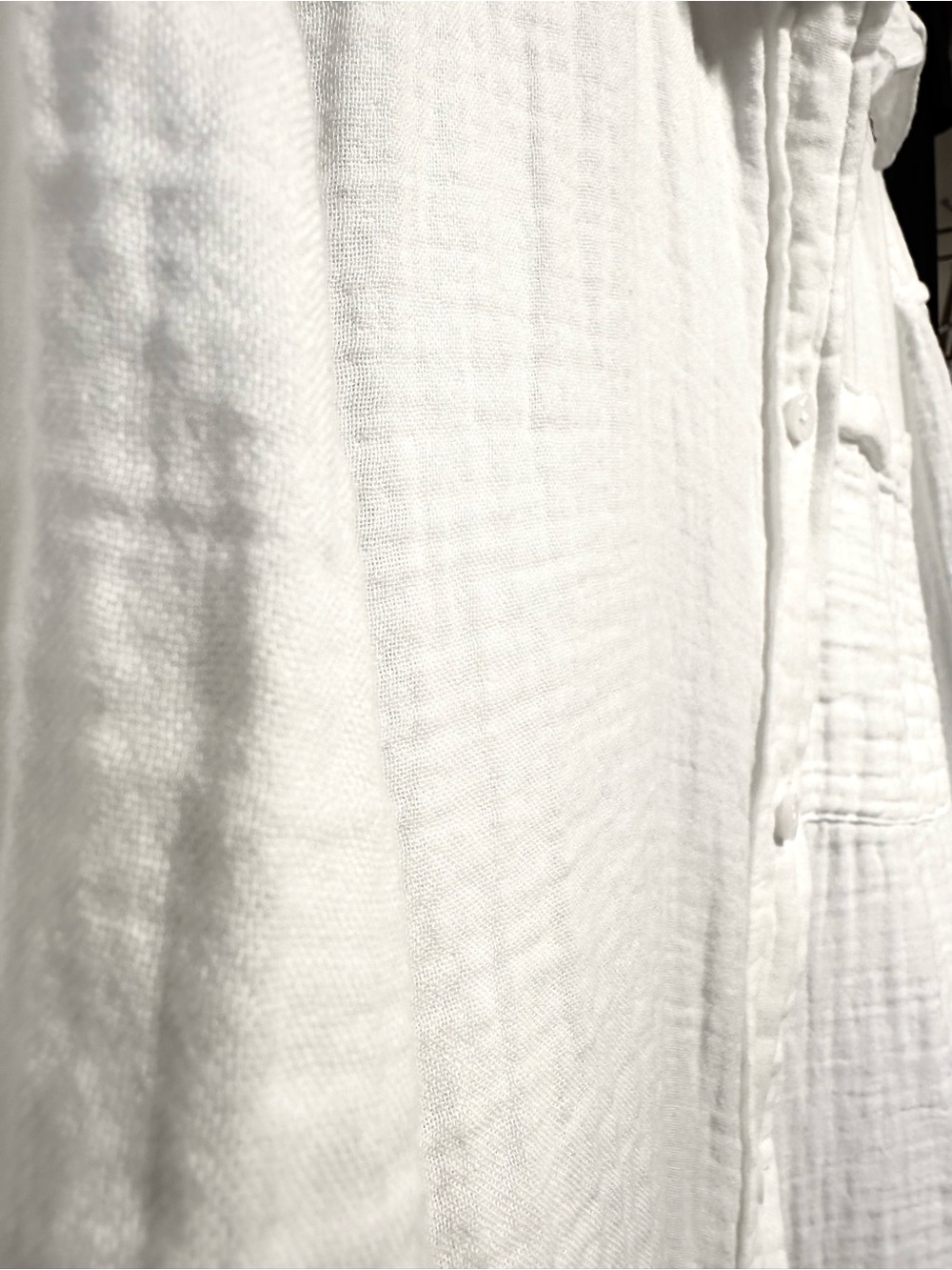 Lola River Melysa White Double Gauze Cotton Button-Up Shirt NWT 1X - Picture 3 of 8